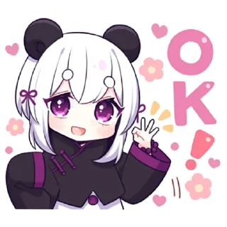 👌 emoji ᯤ Panda Girl┇@MaximXStore Telegram sticker 22 of 40