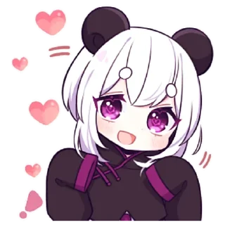 🥰 emoji ᯤ Panda Girl┇@MaximXStore Telegram sticker 12 of 40