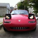 Sticker from Mazda Miata faces