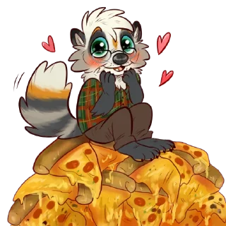 🍕 emoji Jac the Raccoon Telegram sticker 13 of 86