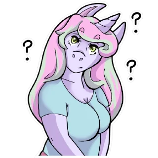 ❔ emoji Hynji's Stickies Telegram sticker 5 of 12