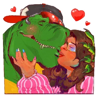 💋 emoji Tal Rex Telegram sticker 13 of 53
