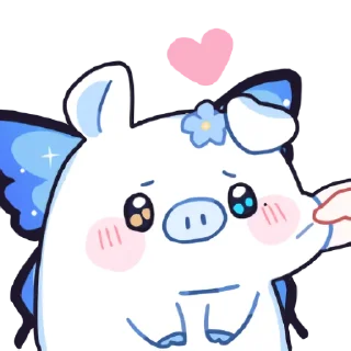 🐷 emoji 雨纪Ameki 充电表情 Telegram sticker 15 of 15