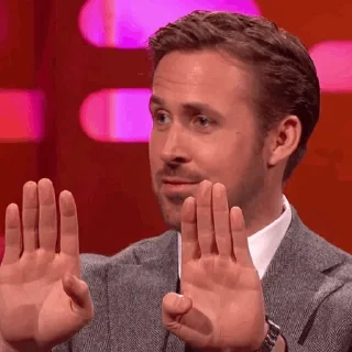 😐 emoji Ryan Gosling Telegram sticker 14 of 50