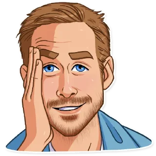 😅 emoji Ryan Gosling Telegram sticker 8 of 22