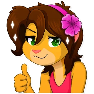 👍 emoji Keiko and Jin Telegram sticker 14 of 32