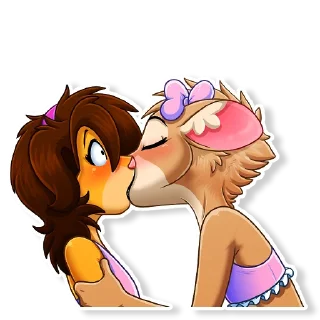 💋 emoji Keiko and Jin Telegram sticker 21 of 32