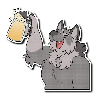 🍻 emoji Thunder Grey Telegram sticker 9 of 14