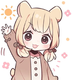 ⛅️ emoji hamstar-girl by sazi@LINE Telegram sticker 18 of 41