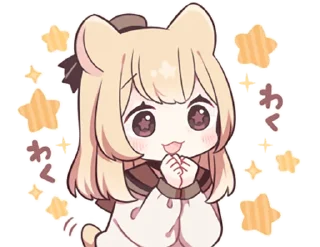 🤩 emoji hamstar-girl by sazi@LINE Telegram sticker 6 of 41