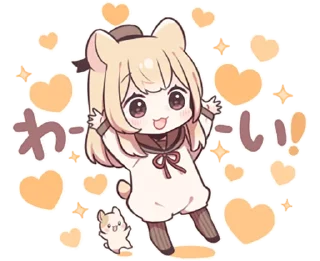 💛 emoji hamstar-girl by sazi@LINE Telegram sticker 10 of 41