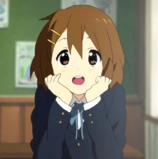 🤗 emoji Yui Telegram sticker 9 of 13