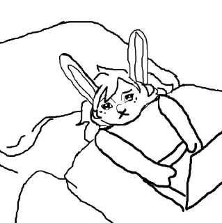 🐰 emoji 😔 Telegram sticker 22 of 105