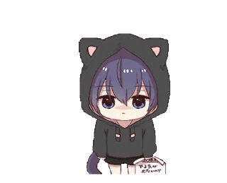 Sticker from Gurizinho de capuz de gato preto - @oneesanstickers