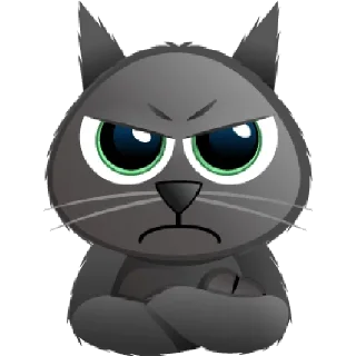 😣 emoji Jota Gato Preto Telegram sticker 11 of 14