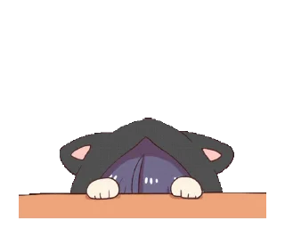 ☺️ emoji Gurizinho de capuz de gato preto - @oneesanstickers Telegram sticker 12 of 24