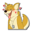 😍 emoji Bening the Whiskey Dingo Telegram sticker 10 of 23