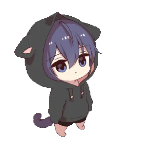 Sticker from Gurizinho de capuz de gato preto - @oneesanstickers