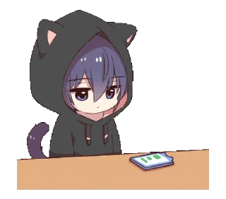 Sticker from Gurizinho de capuz de gato preto - @oneesanstickers