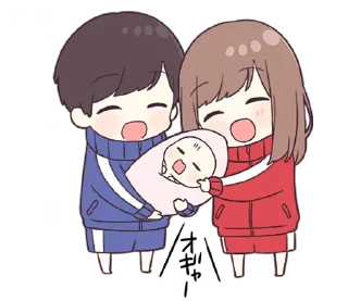 👶 emoji Casal de abrigo - @oneesanstickers Telegram sticker 12 of 38