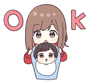 Sticker from Guria de abrigo com bebê - @oneesanstickers