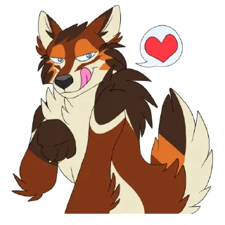 😏 emoji Gau the wolf Telegram sticker 14 of 59