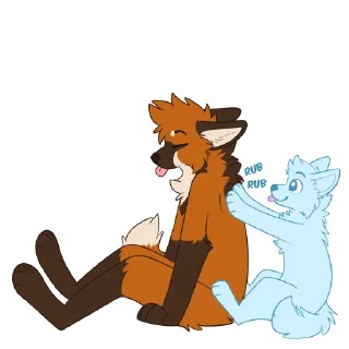 😮‍💨 emoji Maned Wolf Stickers by Pulex Telegram sticker 24 of 30