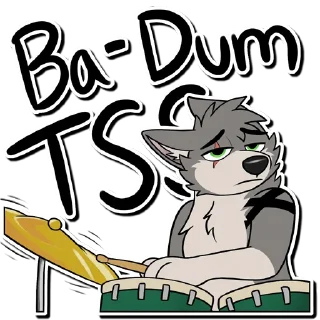 🥁 emoji Lucky the Wolf Telegram sticker 5 of 43