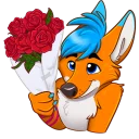 🌹 emoji Avi Fox Sticker Pack Telegram sticker 12 of 80
