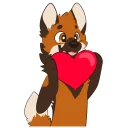 ❤️ emoji Maned Wolf Stickers by Pulex Telegram sticker 8 of 30