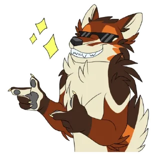 😎 emoji Gau the wolf Telegram sticker 17 of 59