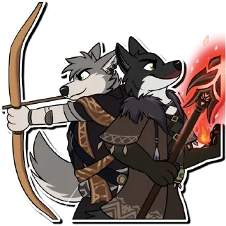 🏹 emoji Lucky the Wolf Telegram sticker 12 of 43