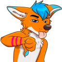 👎 emoji Avi Fox Sticker Pack Telegram sticker 24 of 80
