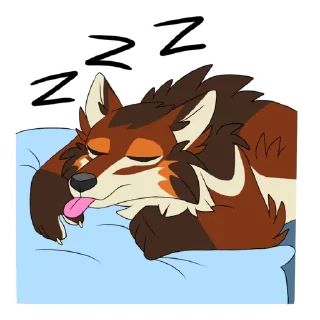 😴 emoji Gau the wolf Telegram sticker 7 of 59