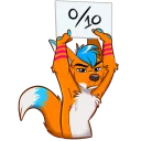 👎 emoji Avi Fox Sticker Pack Telegram sticker 23 of 80