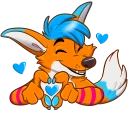 ❤ emoji Avi Fox Sticker Pack Telegram sticker 9 of 80