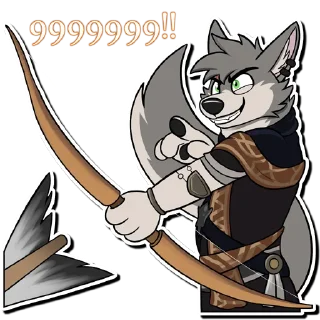 💥 emoji Lucky the Wolf Telegram sticker 8 of 43