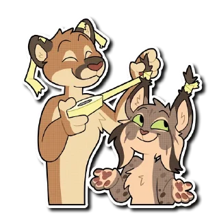 😊 emoji Mountain Lion Telegram sticker 20 of 31