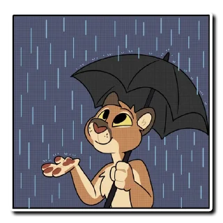 🌧 emoji Mountain Lion Telegram sticker 5 of 31