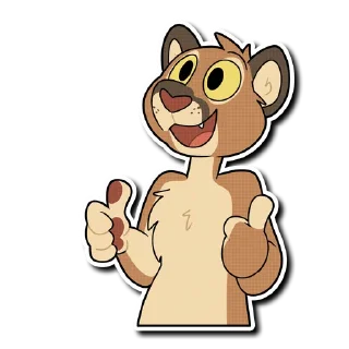 👍 emoji Mountain Lion Telegram sticker 7 of 31