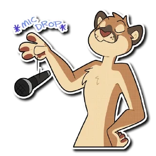 🎤 emoji Mountain Lion Telegram sticker 23 of 31