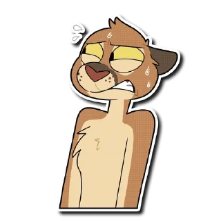 😓 emoji Mountain Lion Telegram sticker 22 of 31