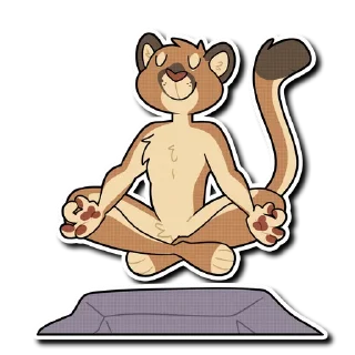 ☯️ emoji Mountain Lion Telegram sticker 17 of 31