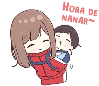 🤤 emoji Guria de abrigo com bebê - @oneesanstickers Telegram sticker 7 of 40