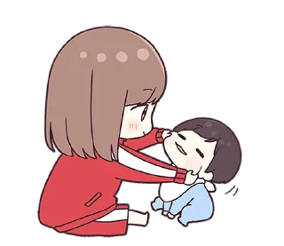 😁 emoji Guria de abrigo com bebê - @oneesanstickers Telegram sticker 19 of 40