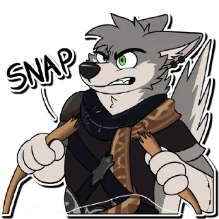 Sticker from Lucky the Wolf