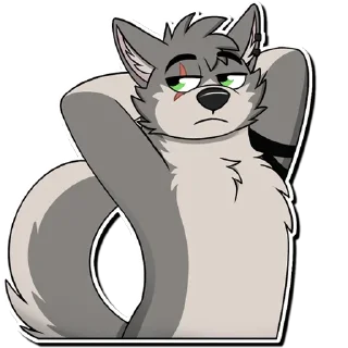 😒 emoji Lucky the Wolf Telegram sticker 6 of 43