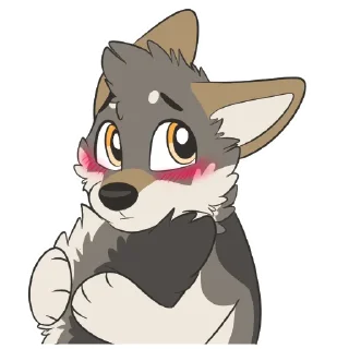 😳 emoji Wolf Stickers by Pulex Telegram sticker 23 of 53