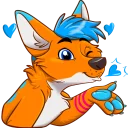 😘 emoji Avi Fox Sticker Pack Telegram sticker 8 of 80