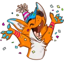 🎉 emoji Avi Fox Sticker Pack Telegram sticker 13 of 80